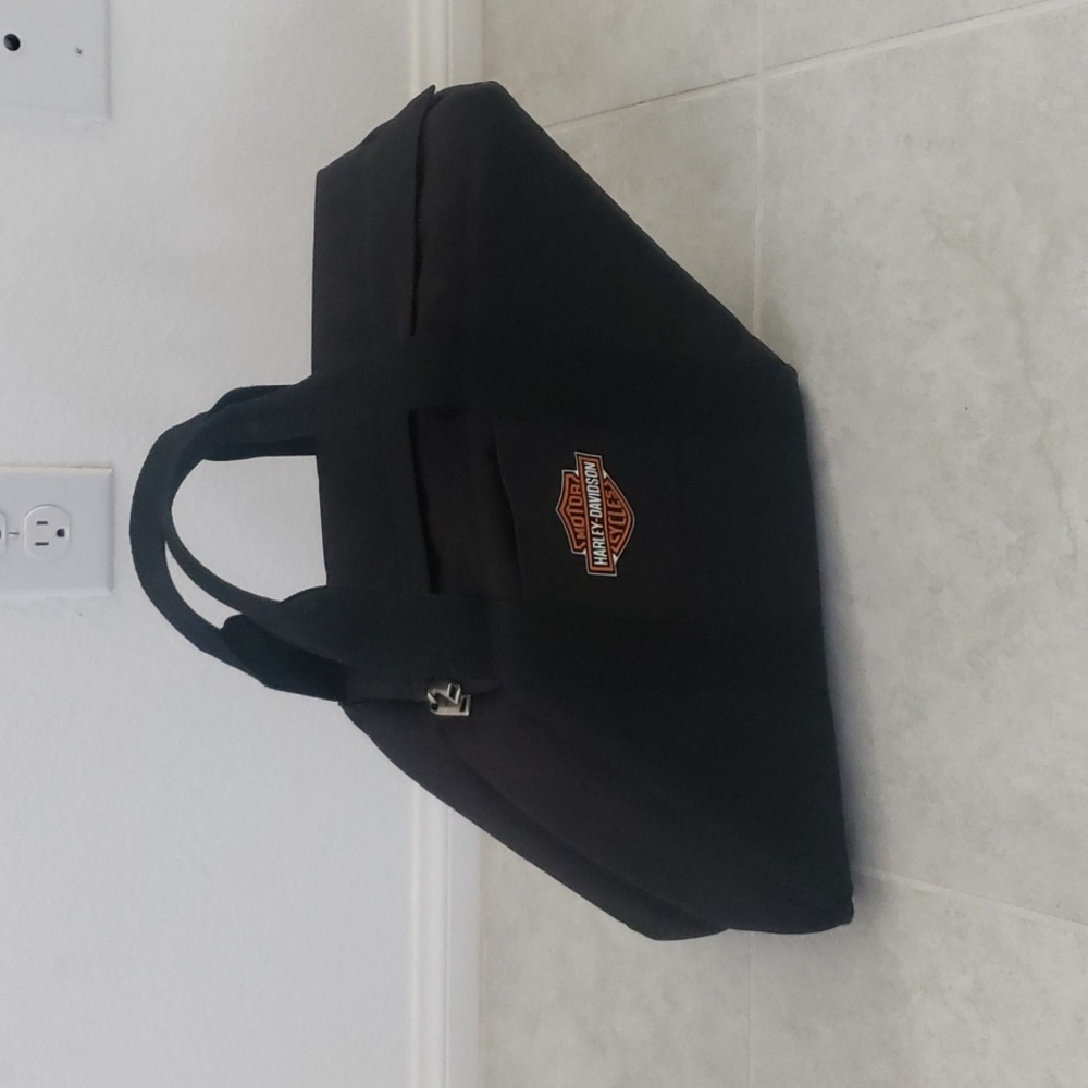 HARLEY DAVIDSON CANVAS  COOLER BAG EUC. LUGGAGE AS WELL.